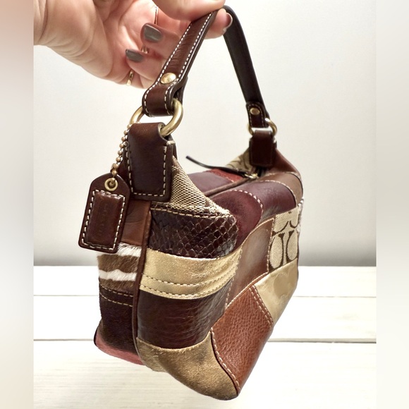 Coach Signature Patchwork Leather Handbag 2007 Vintage - Picture 3 of 6